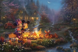 Puzzle SCHMIDT Mickey a Minnie: Romantika u ohně 200 dílků