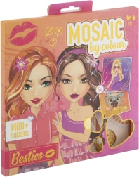 Kreativní mozaikový set podle barev – 5 předloh a 1400 samolepek (21 × 21 cm)