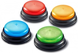 Sada světelných bzučáků se zvuky – 4 barvy