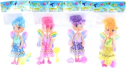 Panenka víla s duhovými křídly a doplňky