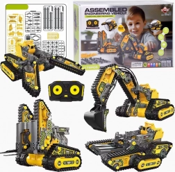 Sada 4v1 Malé stavební stroje na dálkové ovládání 176 dílů
