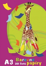 Barevné papíry A3 – sada 20 listů