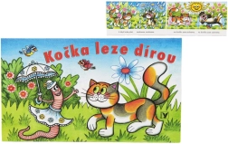 Leporelo Kočka leze dírou s ilustracemi Ondřeje Sekory