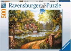 Ravensburger puzzle Chalupa u řeky 500 dílků