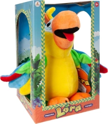 Mluvící plyšový papoušek Lóra