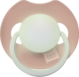 Svítící silikonový dudlík LOVI Prime 0–6 m, Blush