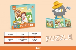 Magnetické puzzle Farma + knížka