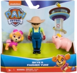 Sada figurek Paw Patrol skye a farmářka yumi se selátkem