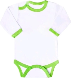 Kojenecké body New Baby se zeleným lemem