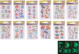 Tetovací obtisky svítící ve tmě – mix 10,5 × 6 cm