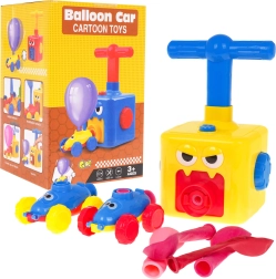 Sada 2 autíček s balónkovým pohonem pro děti 3+ s ruční pumpičkou a 4 balónky