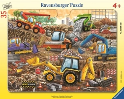 Ravensburger puzzle Stavební stroje - 35 dílků