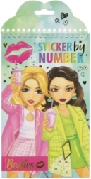 Kreativní set nalepování podle čísel – 12 listů a 6 listů samolepek