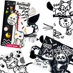 woopie baby kontrastní smyslová látková knížka pro miminka