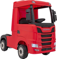 Dětské elektrické nákladní auto SCANIA R‑SERIE, červené