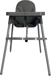 Jídelní židlička pro děti, šedá