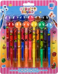 Voňavé gelové pera s bambulkou, sada 12 barev