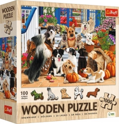 Dřevěné puzzle Psí přátelství 1000 dílků