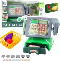 Dětská pokladna s doplňky se světly a zvuky – zelená