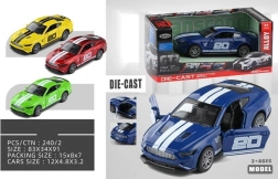 Kovové Auto na Zpětné Natažení s Pruhy