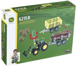 Traktor John Deere pro sestavení s 2 přívěsy