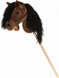 Koník na tyči Hobby Horse hnědý s opraťmi 80cm