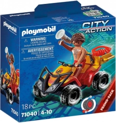 Playmobil City Action – záchranářský čtyřkolka s figurkou a pull-back motorem