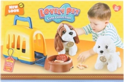 Plyšový pejsek s přepravkou a doplňky