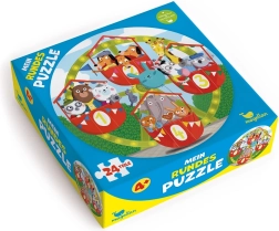 Magellan kulaté puzzle Zvířátka na ruském kole