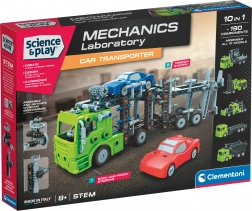 Clementoni Science & Play mechanická laboratoř – přepravník automobilů 10 v 1