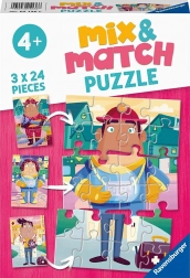 Puzzle Mix & Match: moje oblíbené povolání 3×24 dílků