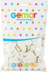 Pastelové bílé balonky 26 cm GODAN (100 ks)