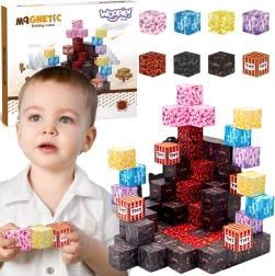 3D Magnetická stavebnice - 74 ks