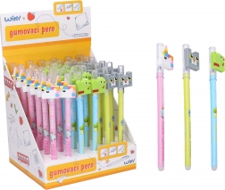 Gumovací propiska se zvířátky 0,5 mm