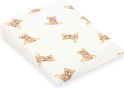Mušelínový potah na dětský polštář – klín NEW BABY Standard 30×37 cm, motiv medvídek