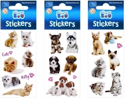 StickerBoo nálepky se štěňátky a koťátky (3 varianty) - 1 kus