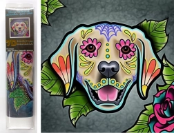 Diamantové malování 7D labrador 30 × 30 cm