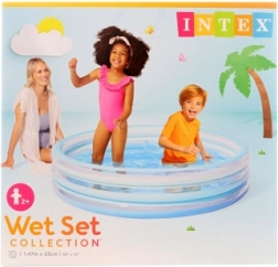 Nafukovací dětský bazének 147 × 33 cm, modrý, 3 komory