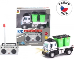 Popelářské auto na dálkové ovládání s kontejnery
