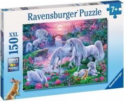 Ravensburger puzzle Jednorožci v záři západu slunce 150 dílků