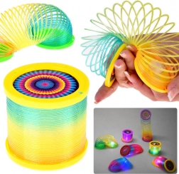 Duha pružinka DISCO 2v1 s LED osvětlením a projektorem