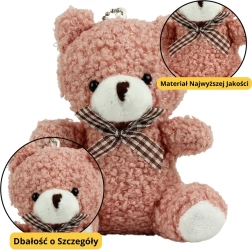Růžový plyšový přívěsek Medvídek 8 cm