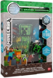 Minecraft tajný deník s kouzelným UV perem a samolepkami