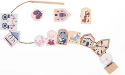 Cubika Pastel navlékací pohádka – dřevěný navlékací set