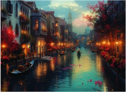 Puzzle Úsvit v Benátkách 1000 dílků