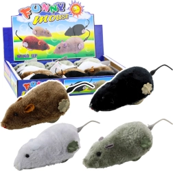 Nakręcaná plyšová myš hračka pro děti a kočky