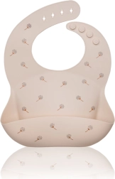 Petite&Mars silikonový bryndák Sam Beige Dandelion