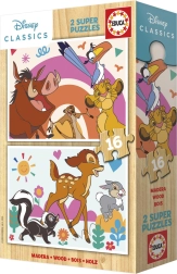 Dřevěné puzzle Lví Král a Bambi od Educa