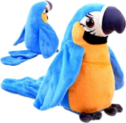 Mluvící plyšový papoušek s opakováním – Modrá
