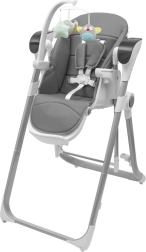 Dětská jídelní židlička a houpačka 2v1 NEW BABY Smart, šedá